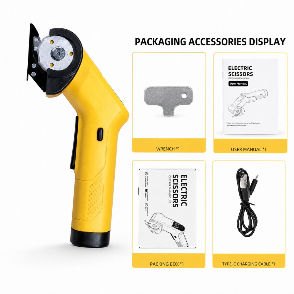 Rotary Cutter Fabric - Akumulatorowy elektryczny nożyk do tkanin, bezprzewodowy