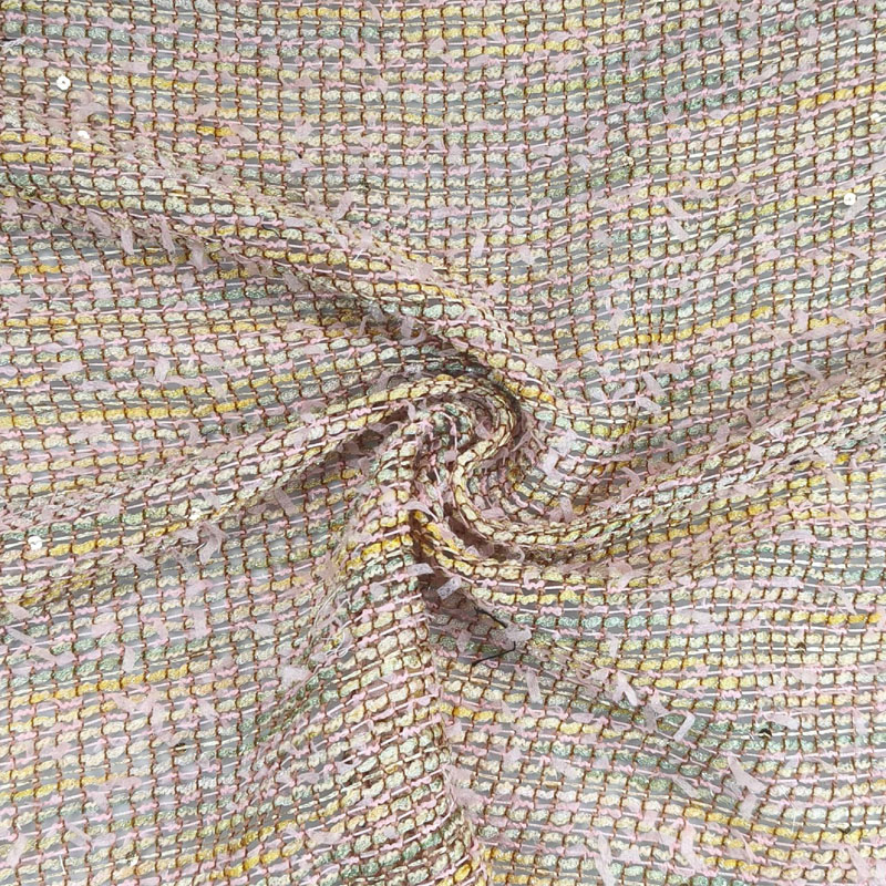 Sewing Tweed - Lekka, ażurowa tkanina tweedowa barwiona w