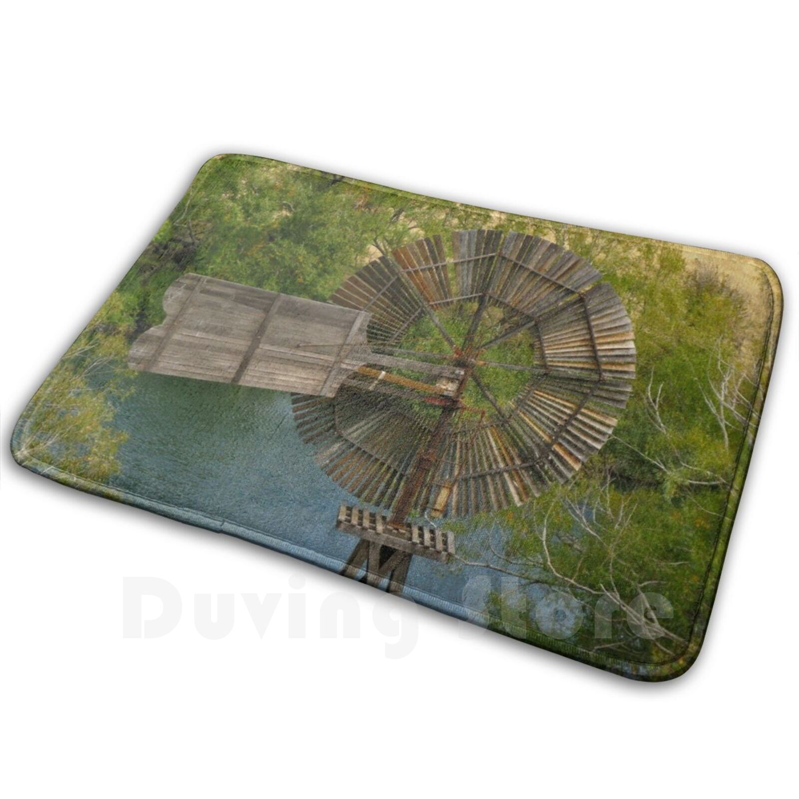 Century Textile & Sewing Supply - Drewniany Wiatrak Dywanik Mata Poduszka Drewniany