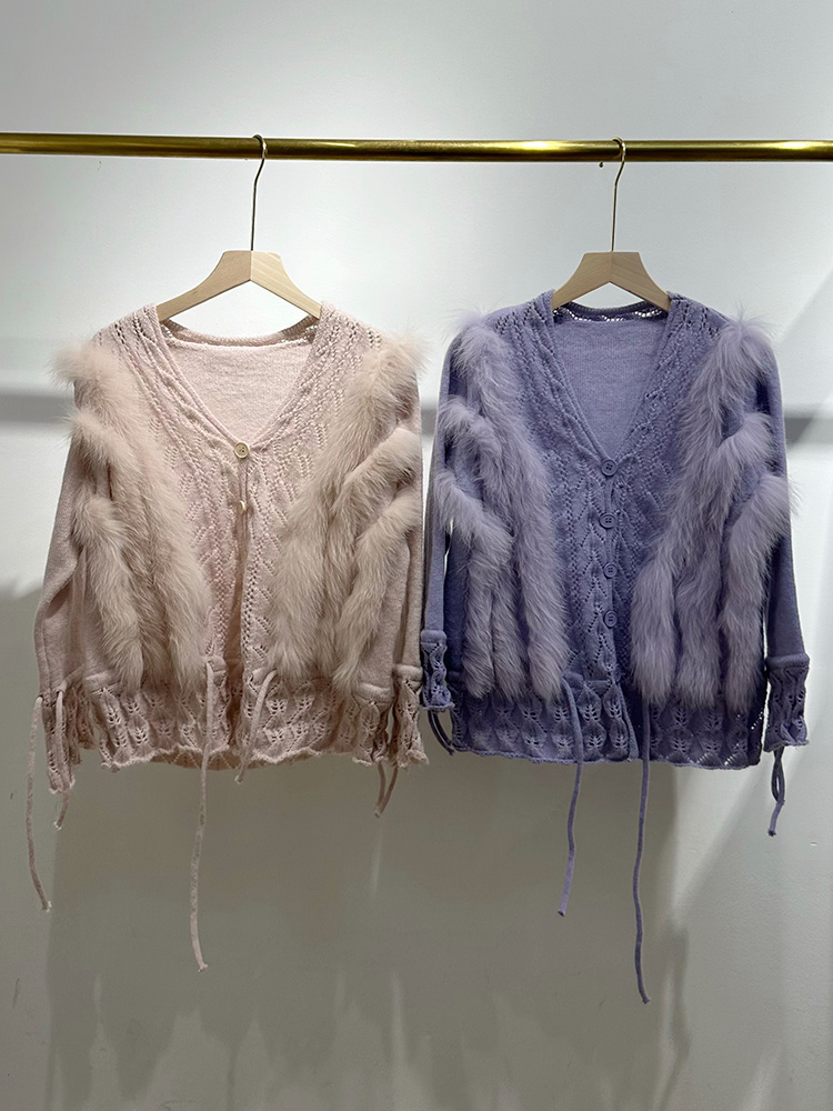 Sewing Jackets - Damski sweter z dzianiny z prawdziwym