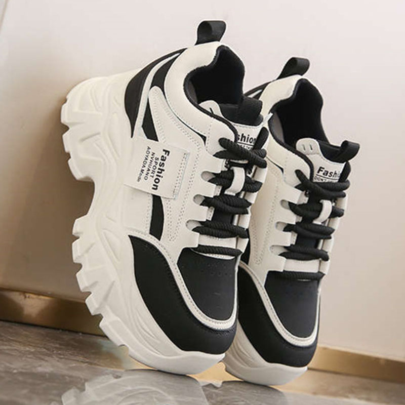 Sewing Cotton - Nowe modne sneakersy na platformie z