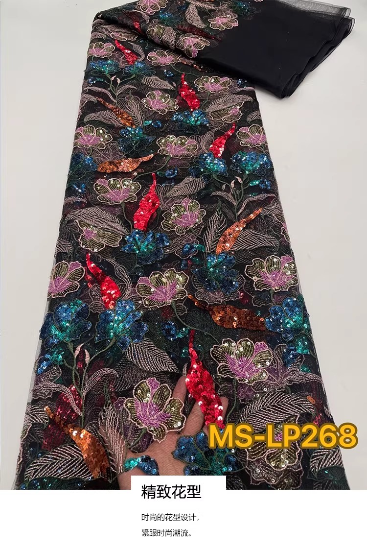 Sewing Embroidery Fabric - 1 jard Luksusowa dwukolorowa tkanina z
