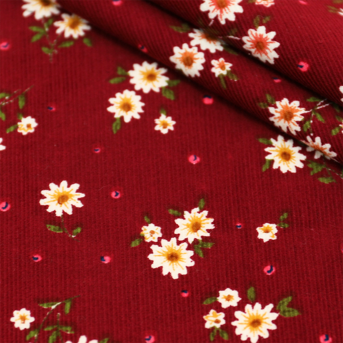 Tkanina sztruksowa w kwiatowy  – Textile Sewing Patterns recenzja i cena