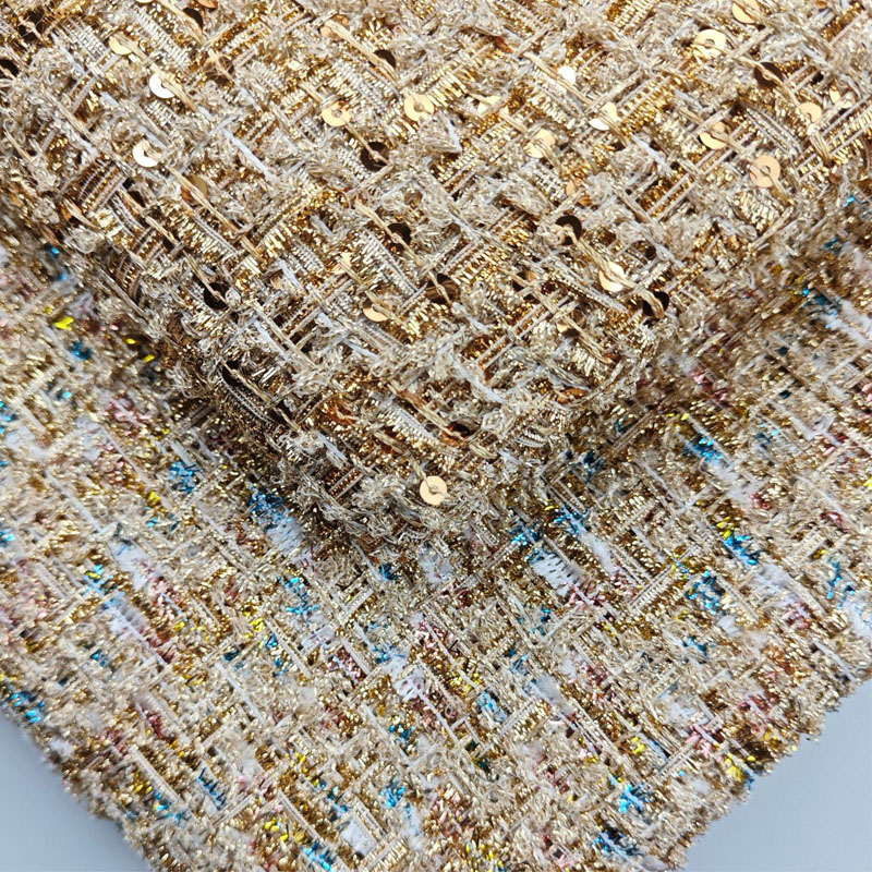 Tkanina tweedowa z drutem złot – Sewing Tweed recenzja i cena