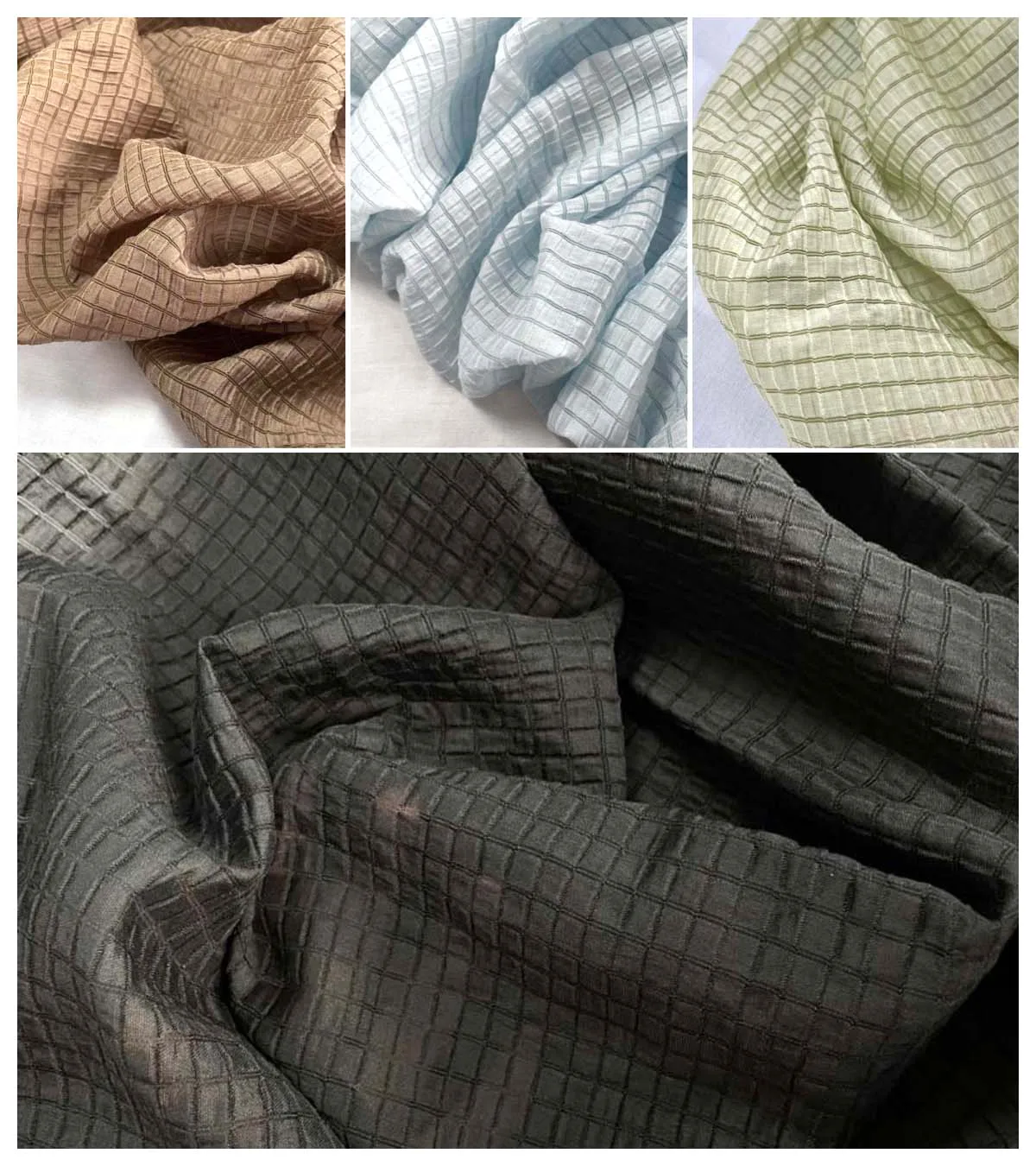Kremowo-żółta tkanina w kratę, – Textile And Sewing Materials recenzja i cena