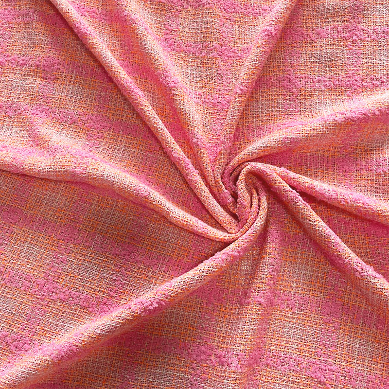 Różowo-pomarańczowa krata z tk – Sewing Tweed recenzja i cena