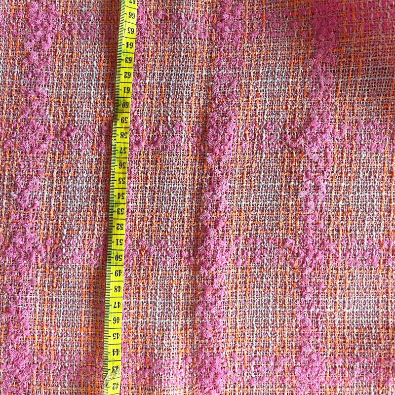 Różowo-pomarańczowa krata z tk – Sewing Tweed recenzja i cena