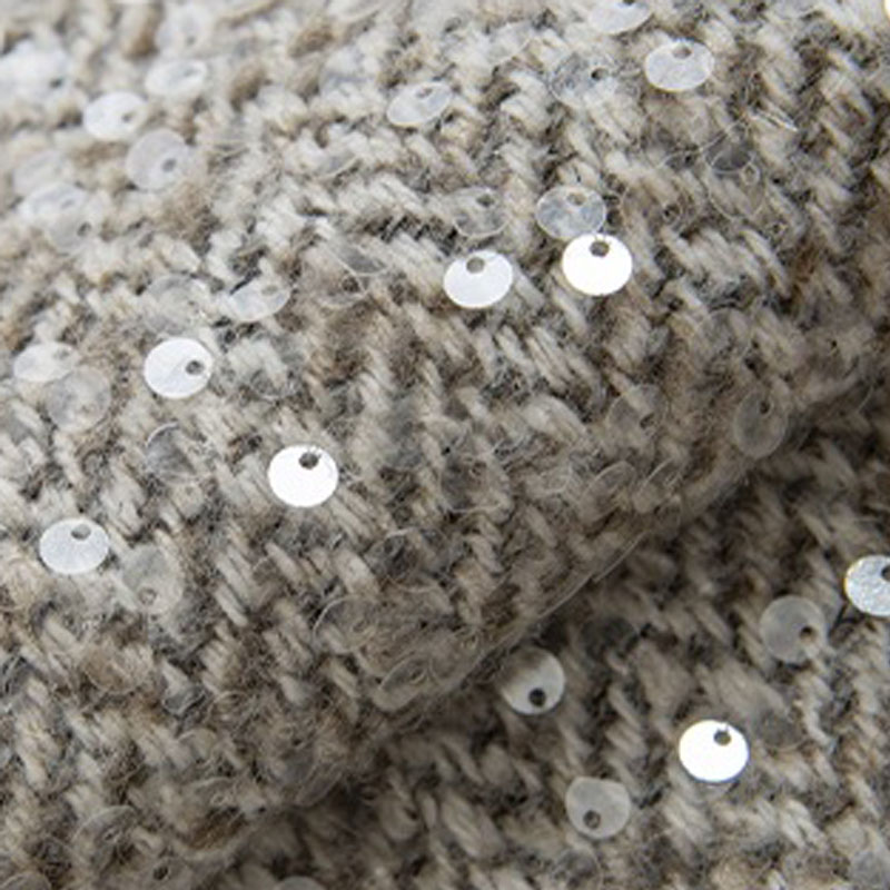 Jasnoszara tkanina tweedowa z  – Sewing Tweed recenzja i cena